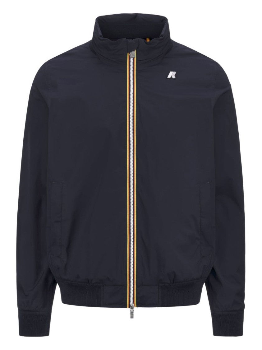 K-Way Amaury High Collar Striped Jacket