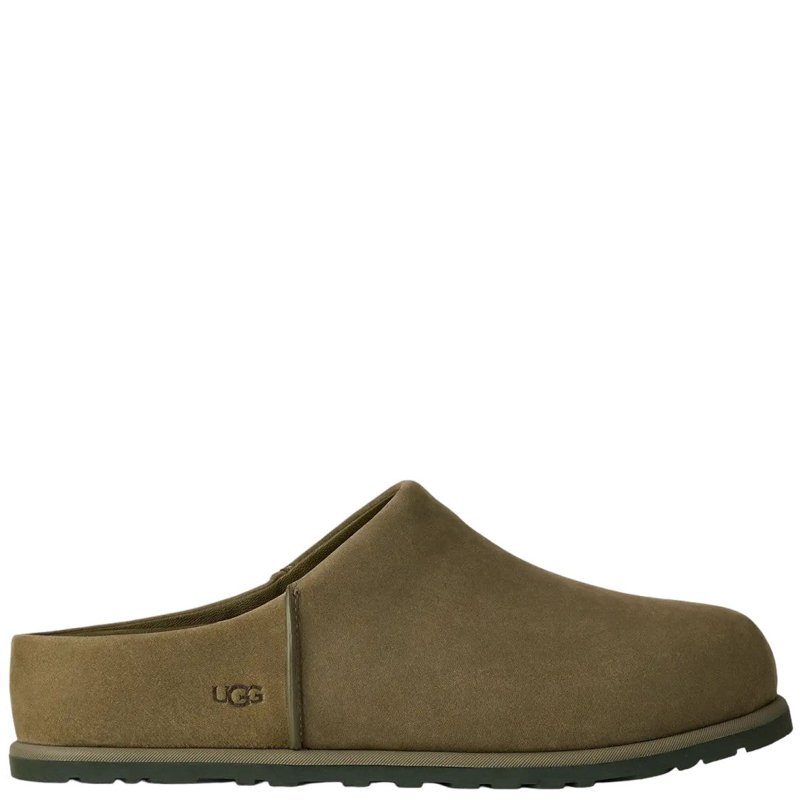Ugg Slip-On Sabots In Muted Pinecone Nubuck Leather
