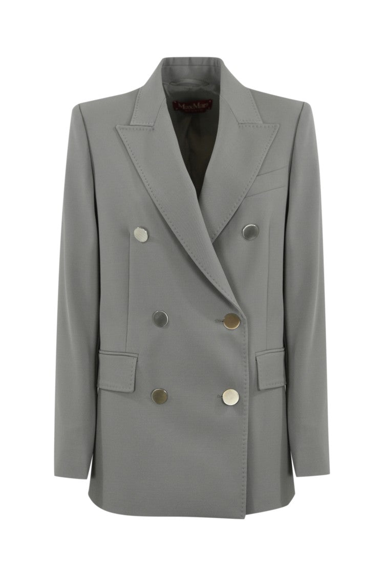Max Mara Tailored Double-Breasted Blazer With Metallic Buttons