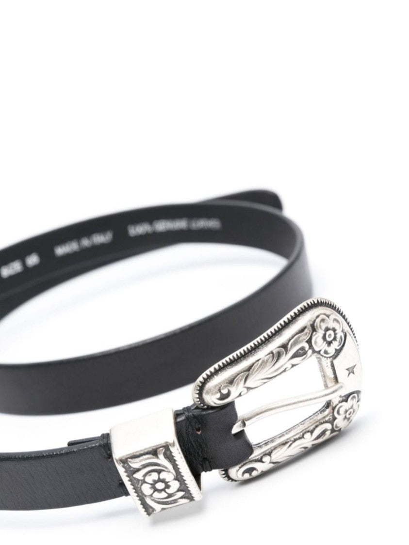Golden Goose Black Leather Belt