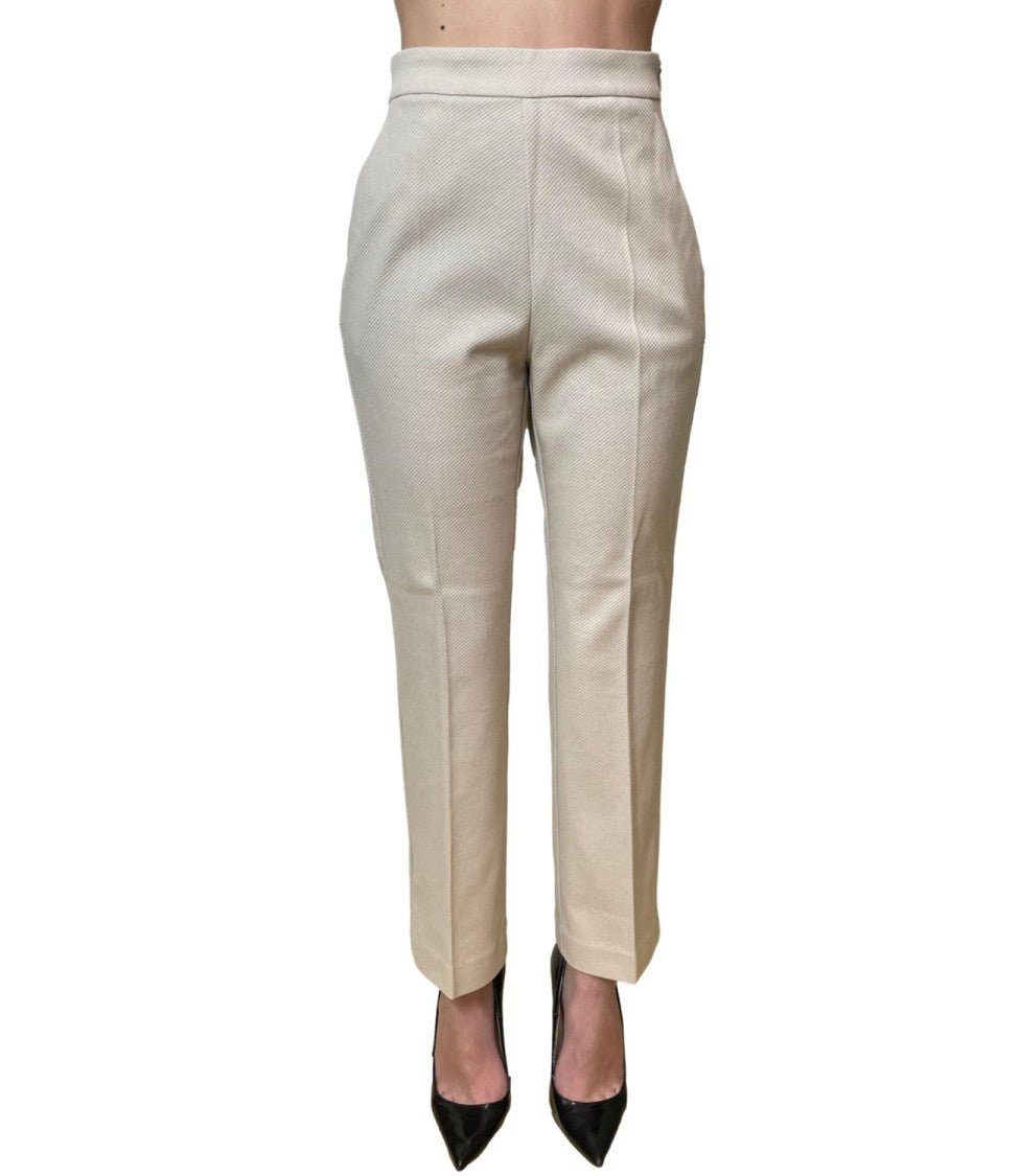 Max Mara Ivory White Mmlcaliffo Polyamide Trousers