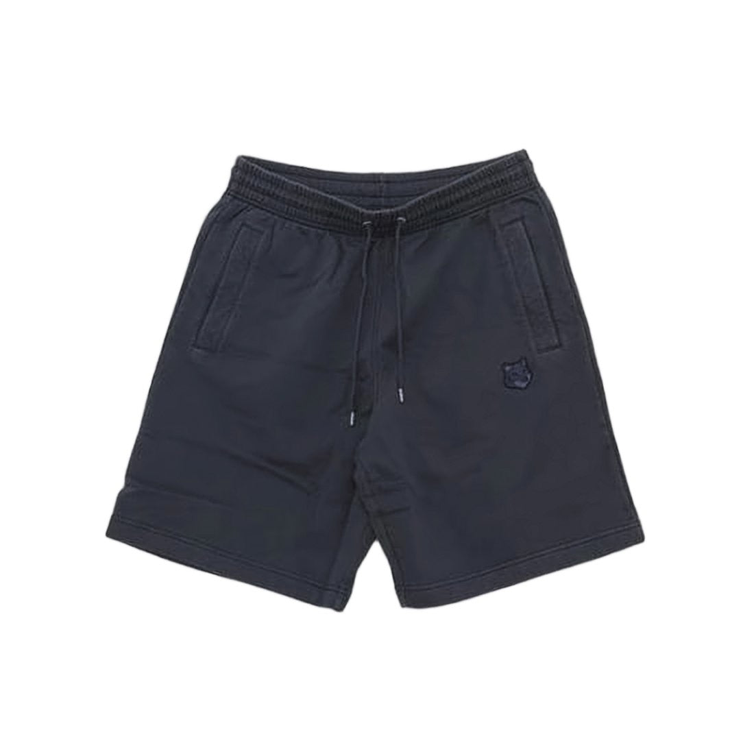 Maison Kitsuné Relaxed Fit Black Shorts With Elastic Waistband And Embroidered Logo