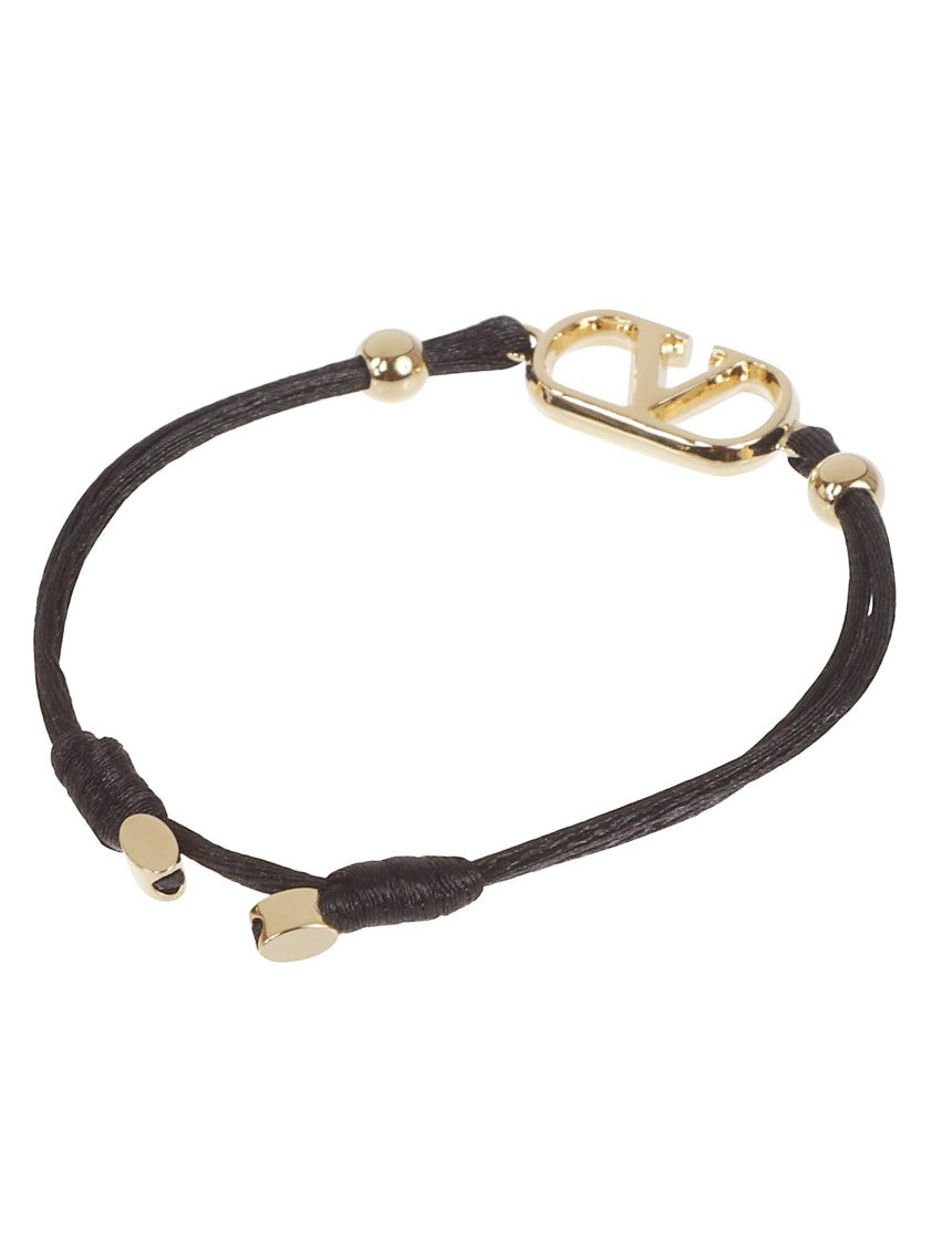 Valentino Garavani Bijoux Black Adjustable Cord Bracelet