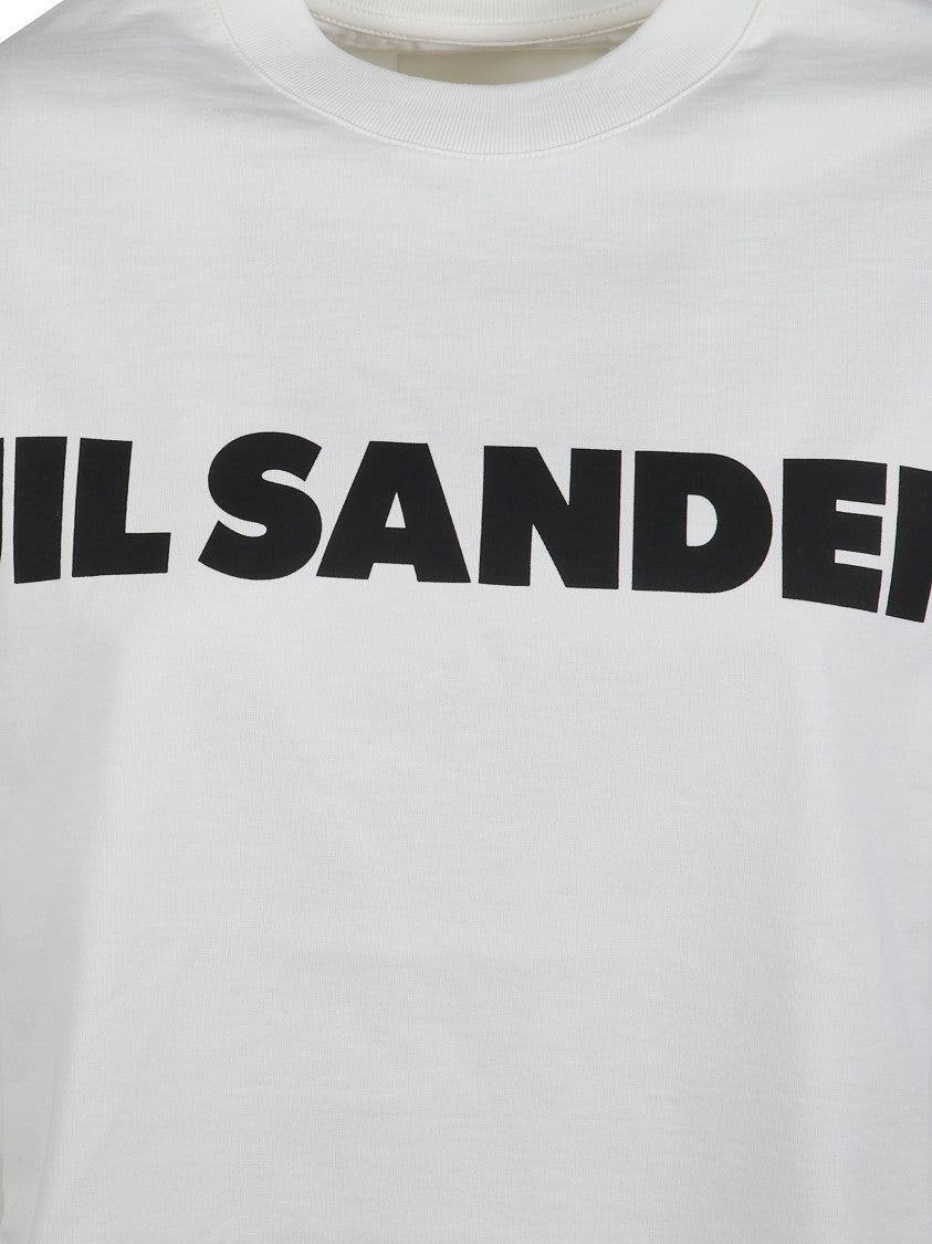 Jil Sander White Crew Neck Cotton T-Shirt
