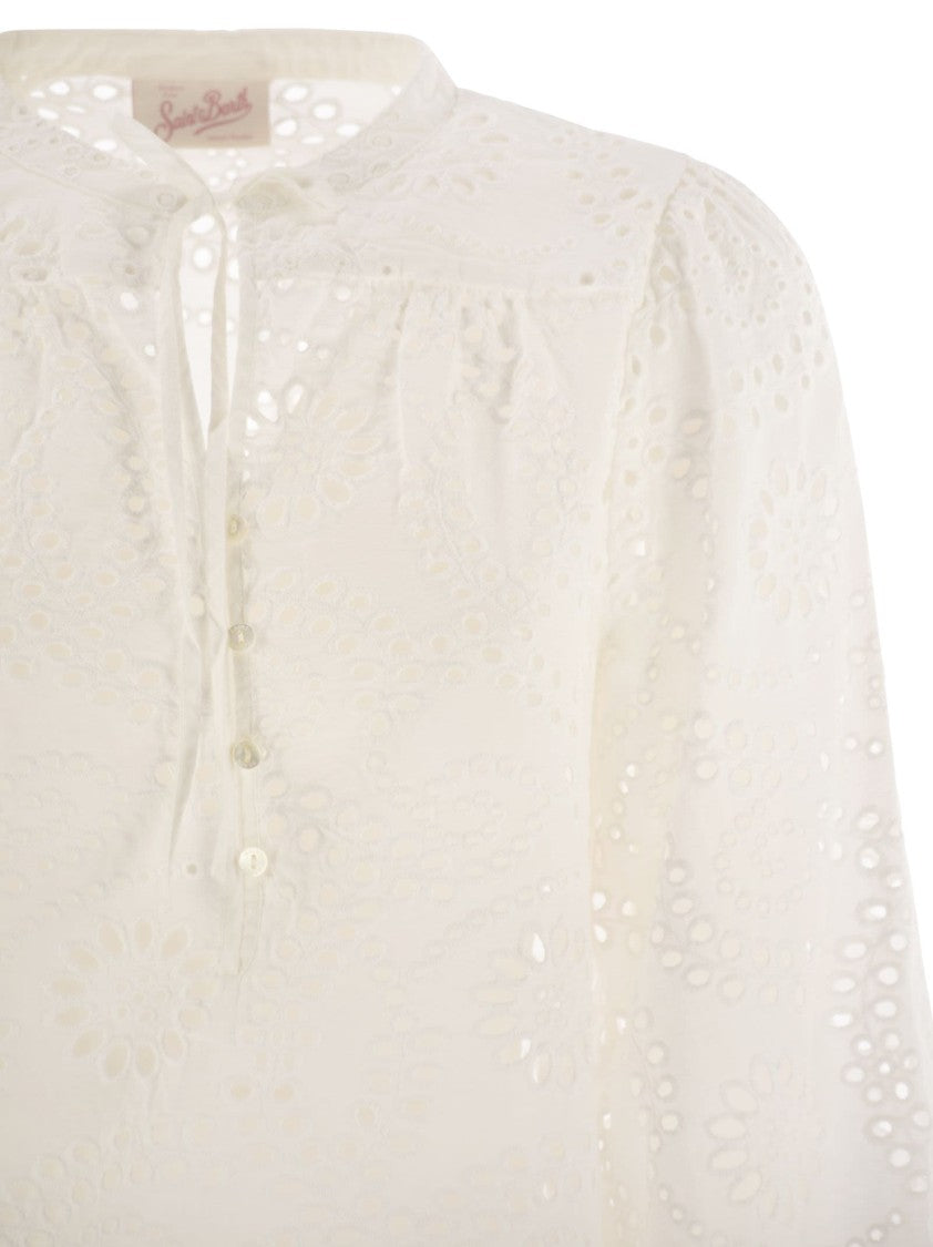 Mc2 Saint Barth Harper - Shirt With Mandarin Collar