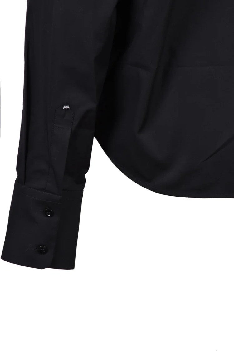Sportmax Black Tie Detail Cotton Shirt