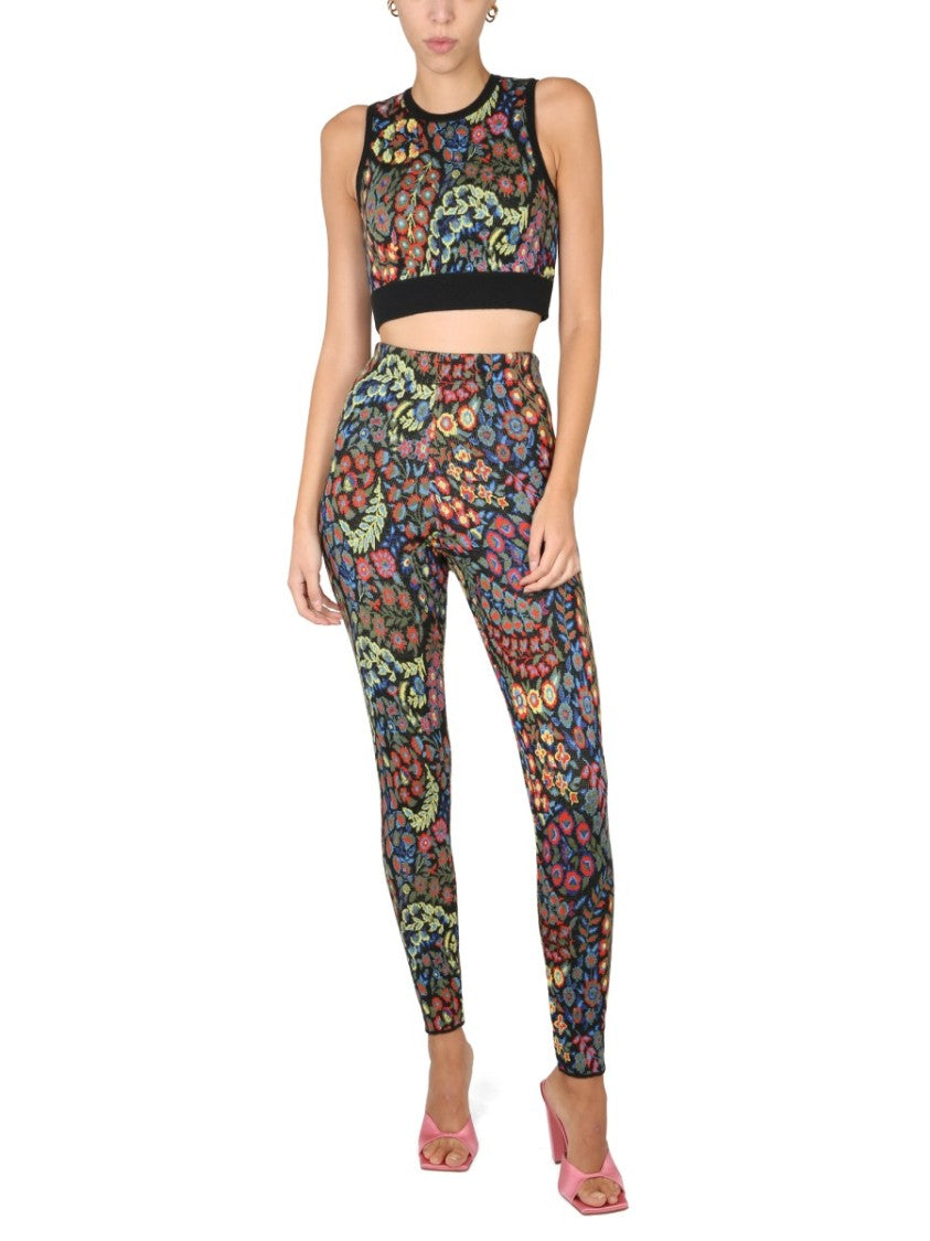 Etro Jacquard Wool Blend Top And Leggings