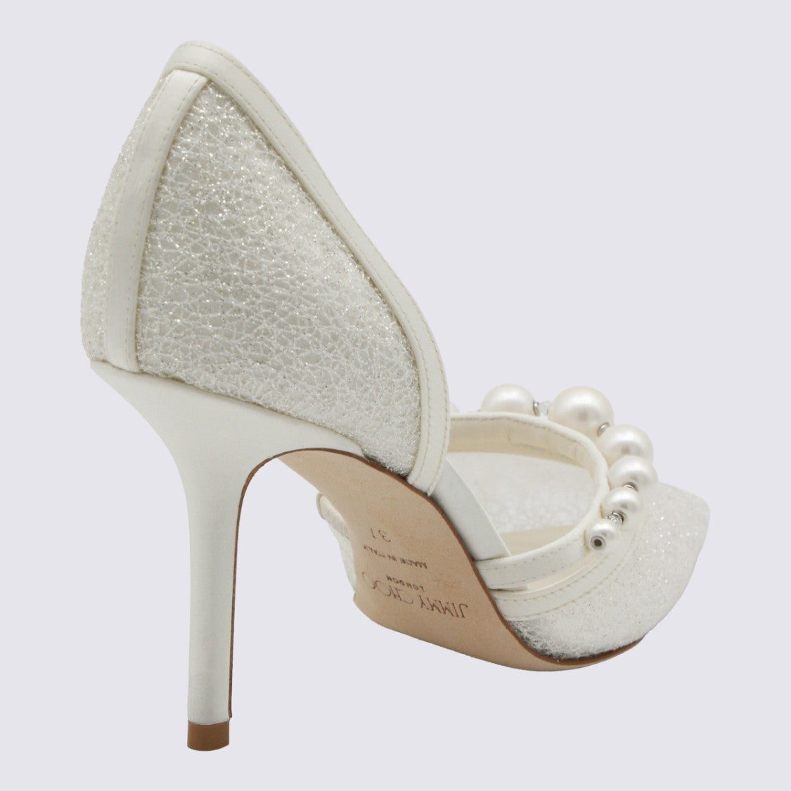 Jimmy Choo Pointed-Toe High Heels With Shimmering Textured Fabric