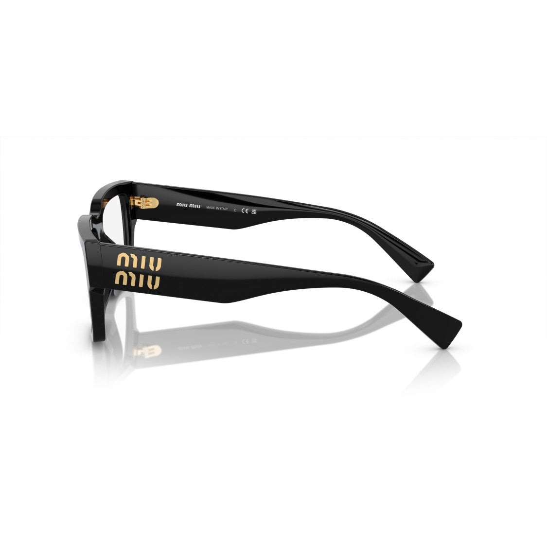 Miu Miu 0Mu 02Xv Oversized Rectangular Acetate Sunglasses With Gold-Tone Accents