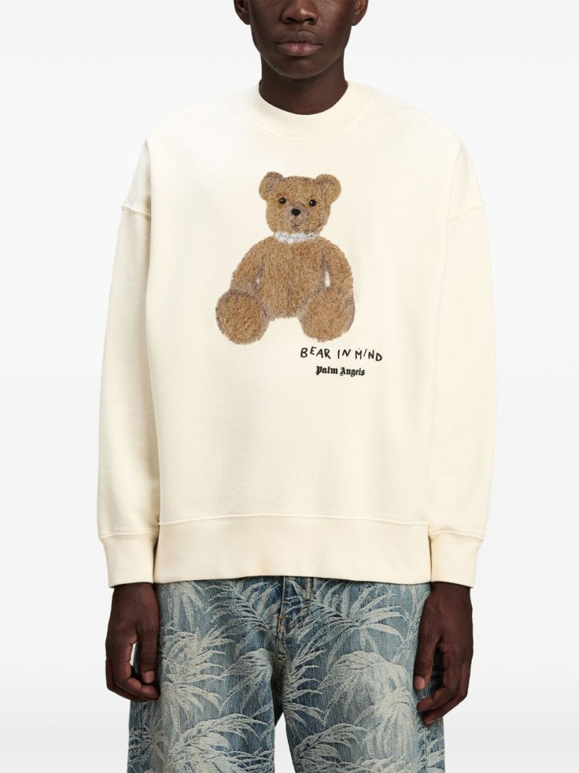 Palm Angels Relaxed Fit Off-White Sweatshirt
