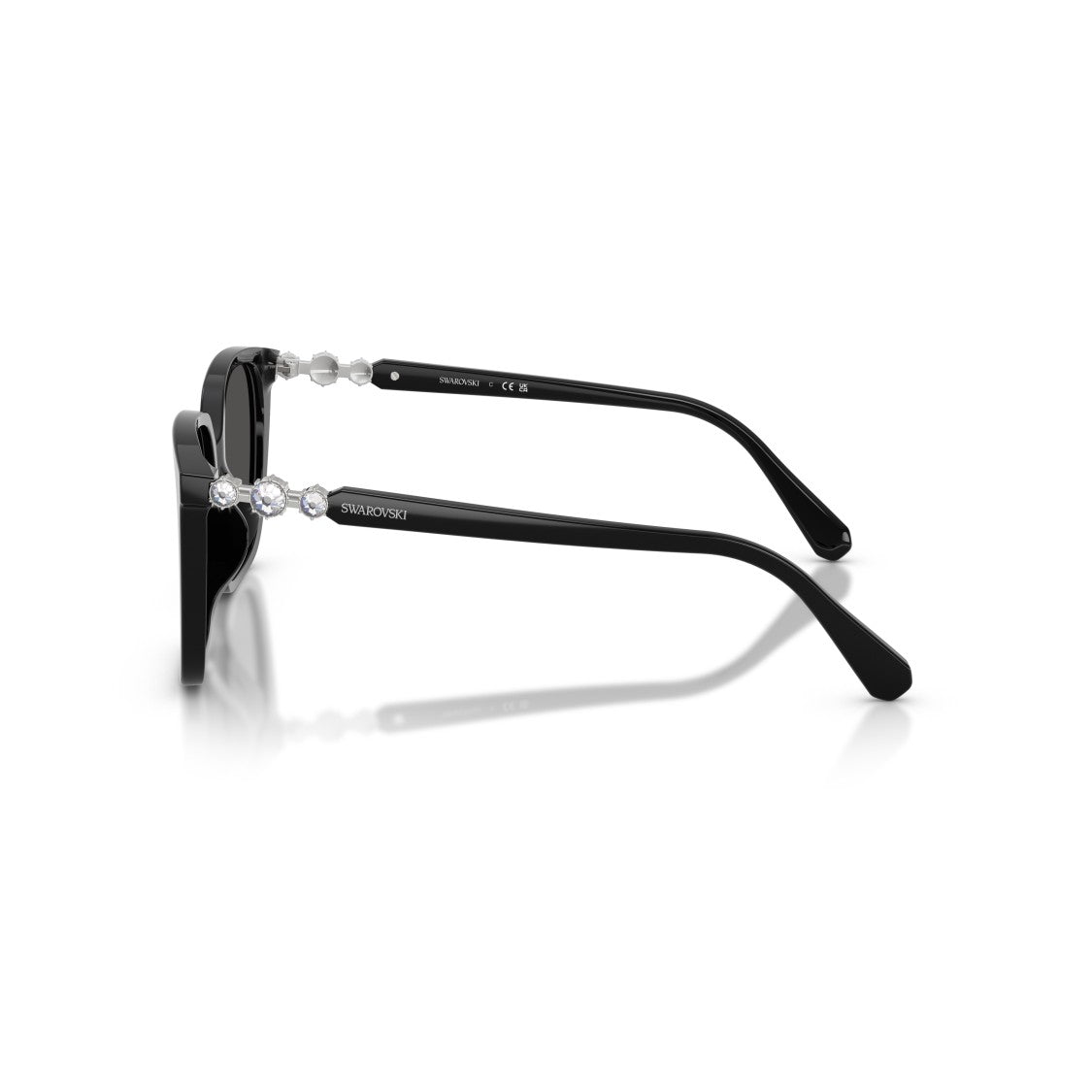 Swarovski 0Sk6053d Square Frame Acetate Sunglasses With Crystal Embellishments