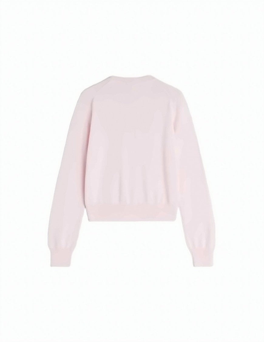 Maison Kitsuné Black Cropped Embroidered Fox Head Cardigan