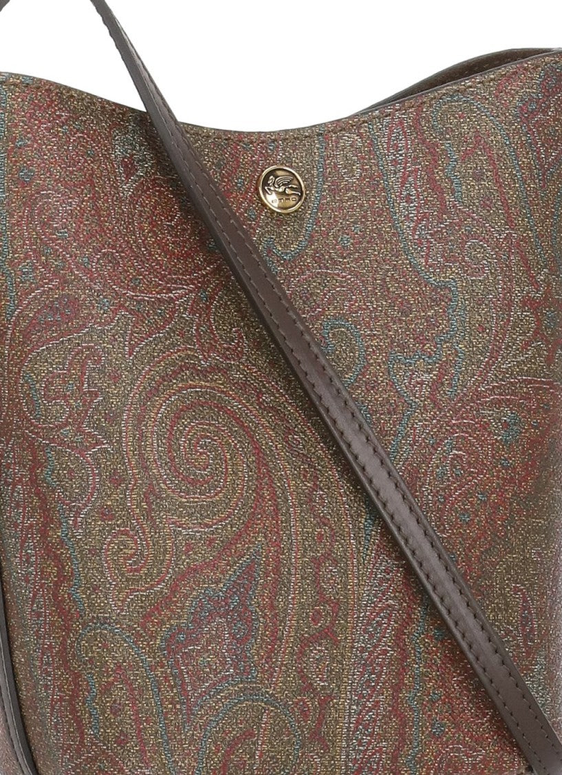 Etro Compact Shoulder Bag With All-Over Paisley Pattern