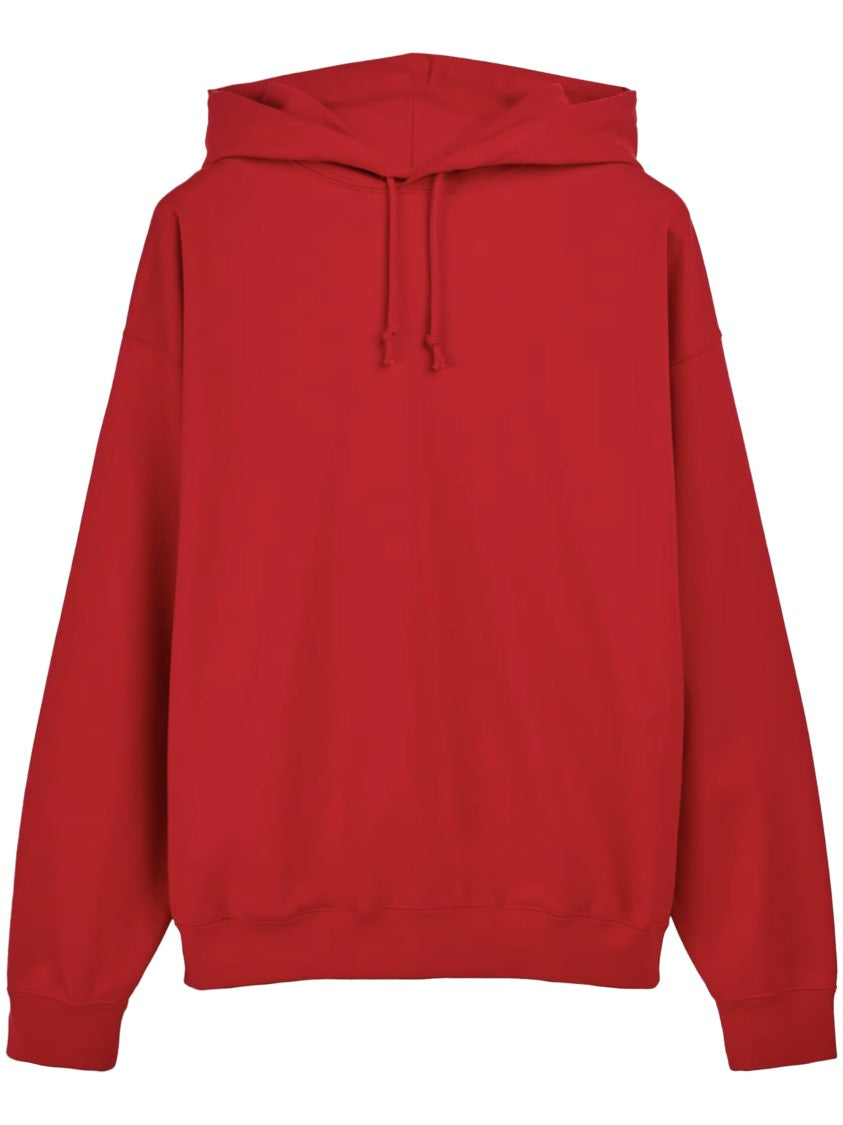 Y-3 Oversized Red Hoodie With Graphic Prints