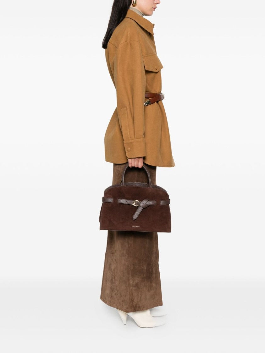 Coccinelle Structured Brown Calfskin Shoulder Bag