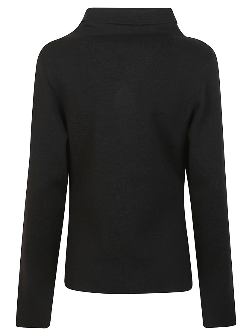 P.A.R.O.S.H. Boxy Fit Wool Blend Turtleneck With High Collar
