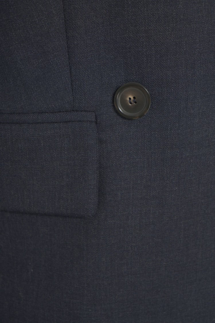 Erika Cavallini Double-Breasted Wide Silhouette Blazer With V-Neck Design