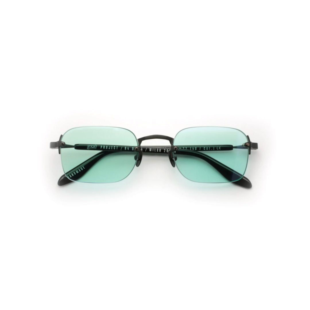 Gast Domsa Minimalist Black Metal Sunglasses With Light Blue-Tinted Lenses