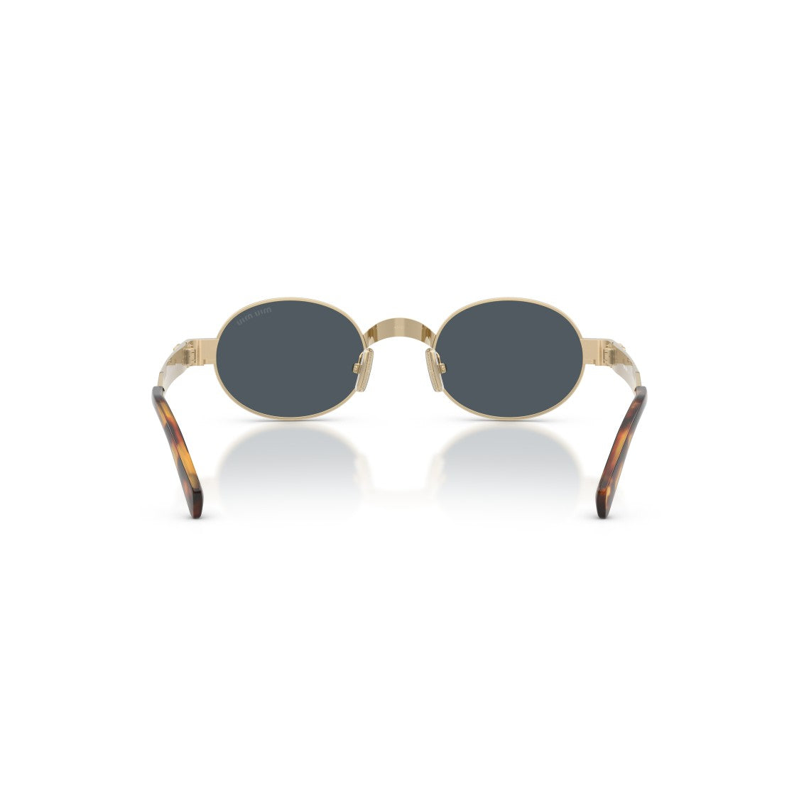 Miu Miu 0Mu B51s Oval Gold-Toned Metal Sunglasses