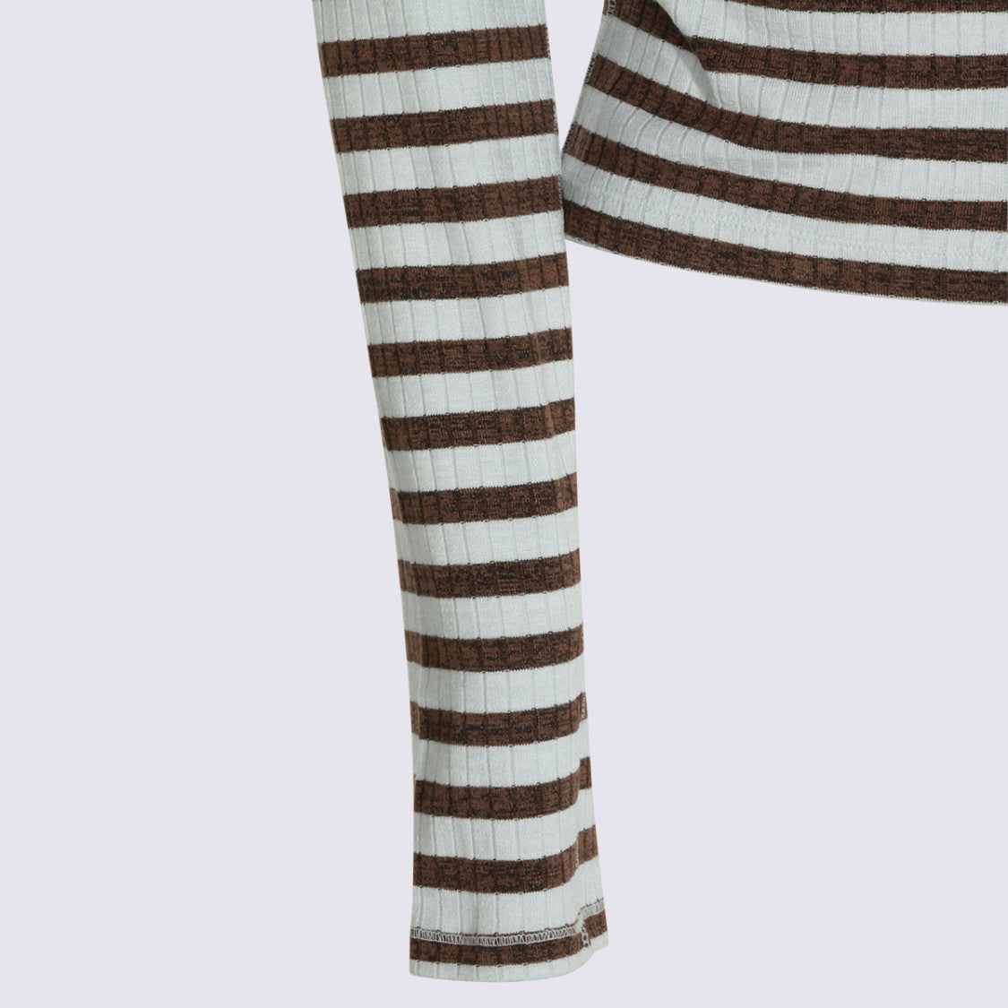 Rag & Bone Horizontal Striped Fitted Cardigan Sweater With Button Detail