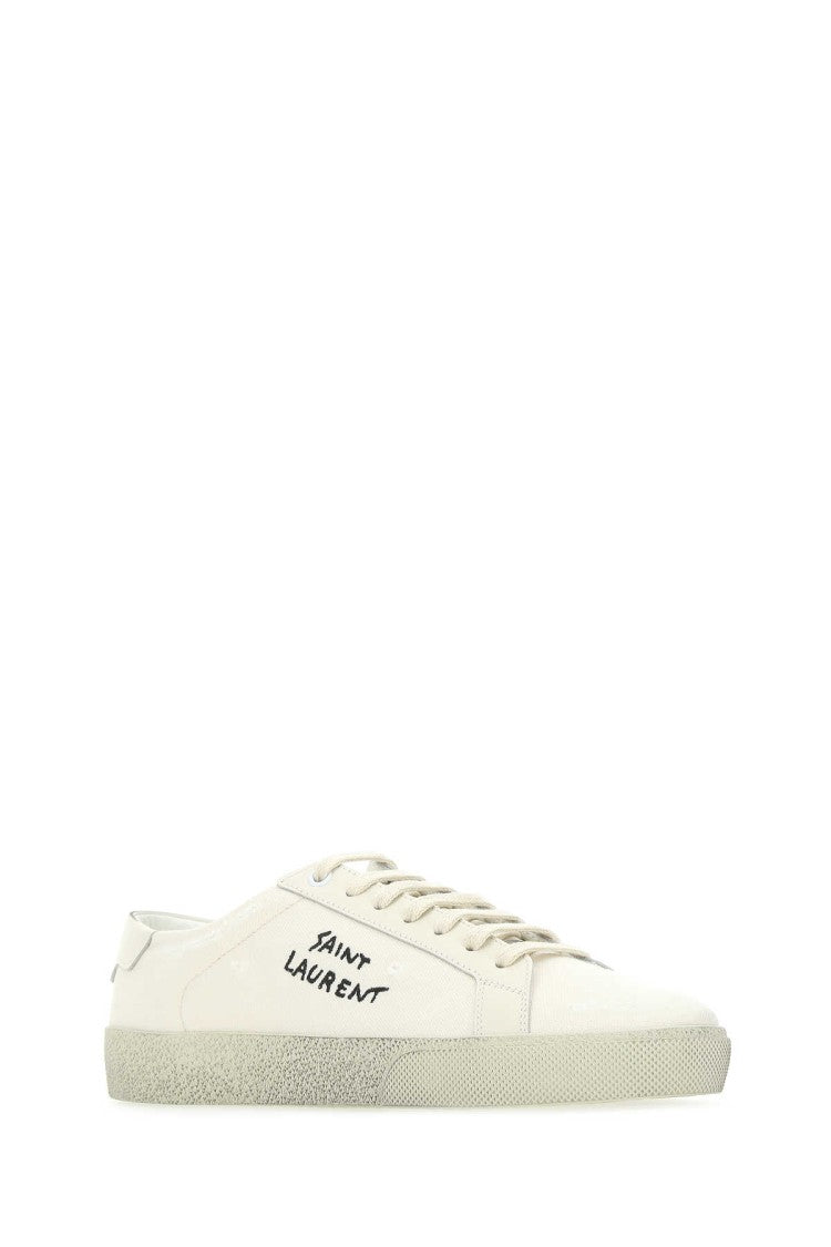 Saint Laurent Ivory Canvas Sl/06 Sneakers