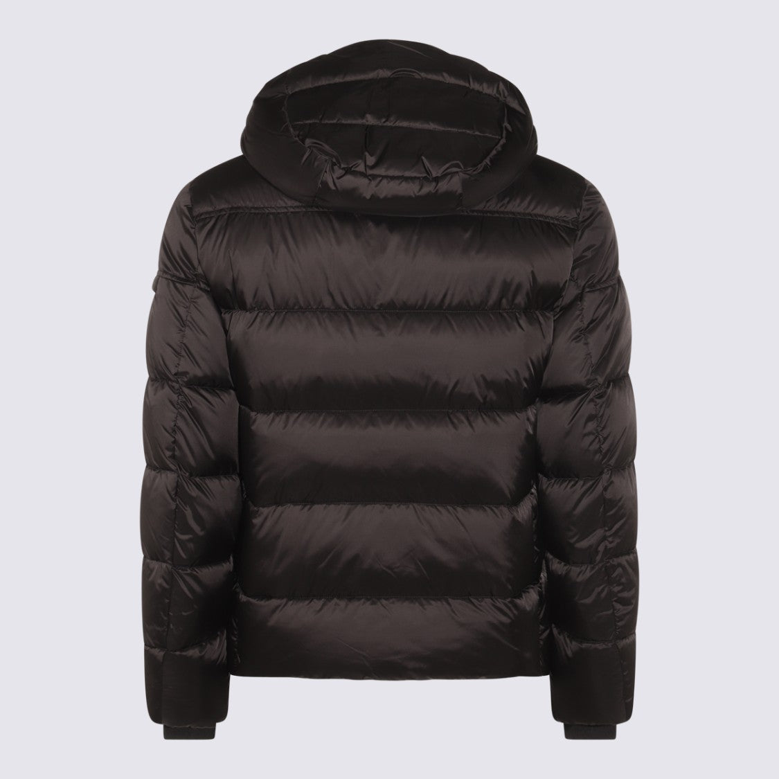 Moorer Brown Puffer Jacket With High Collar And Detachable Hood