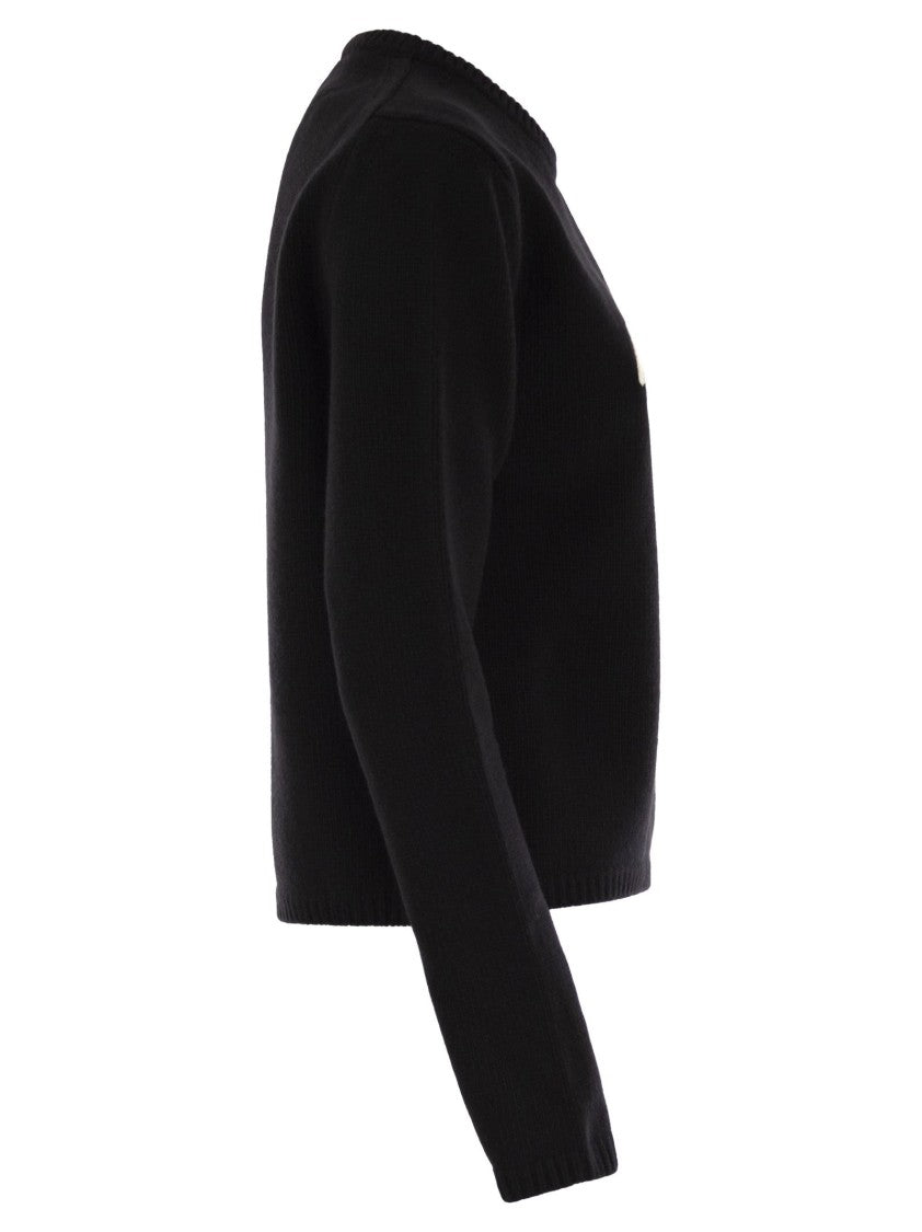 Moncler Logo Wool And Cashmere Jumper