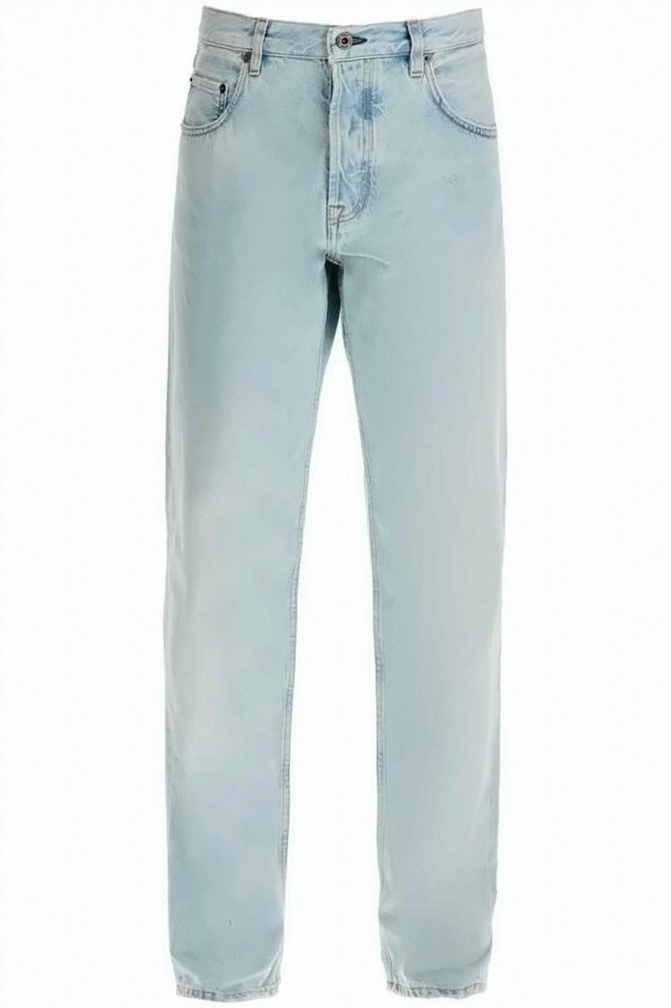 Miu Miu Light Wash Denim Pants With Relaxed Straight-Leg Fit