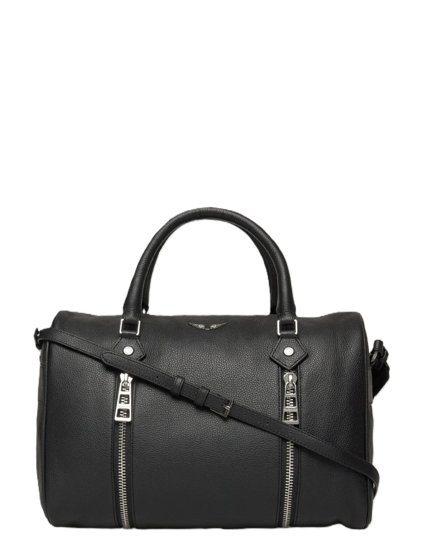 Zadig & Voltaire Medium Grained Leather Handbag With Dual Handles