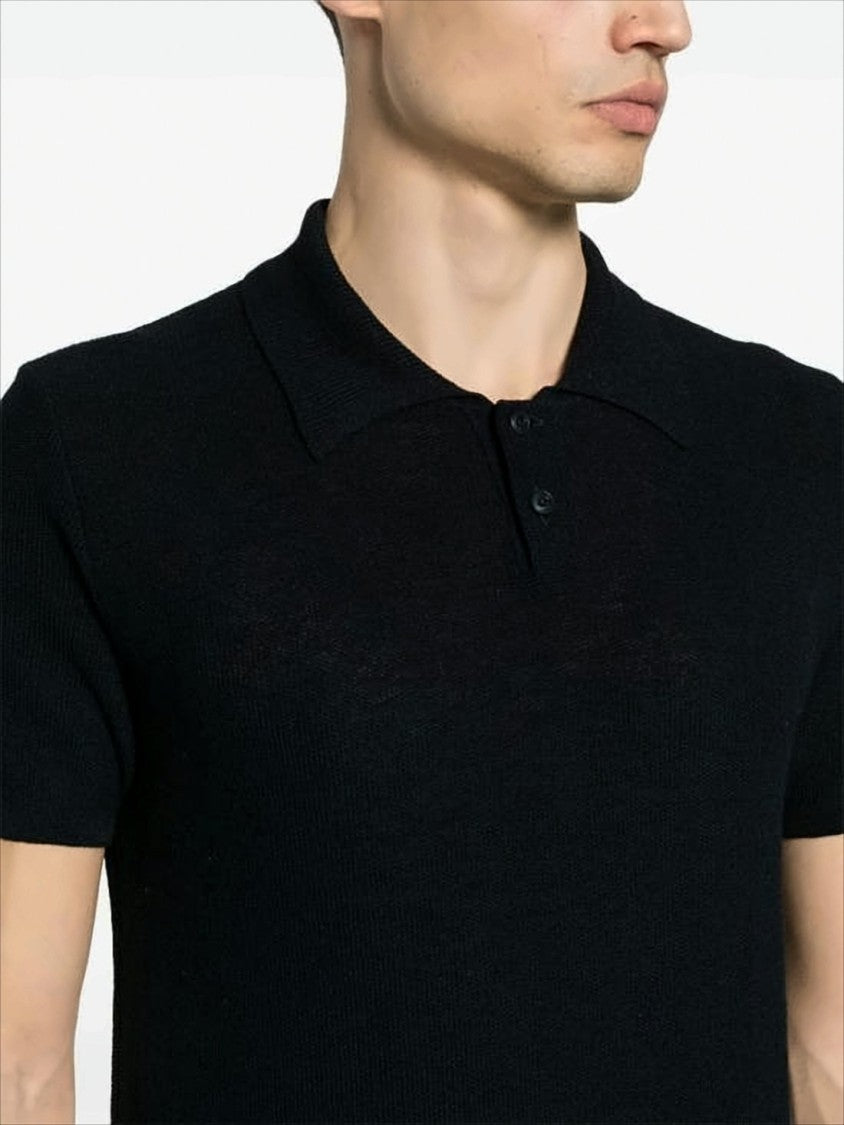 A.P.C. Dark Navy Short-Sleeve Polo Shirt