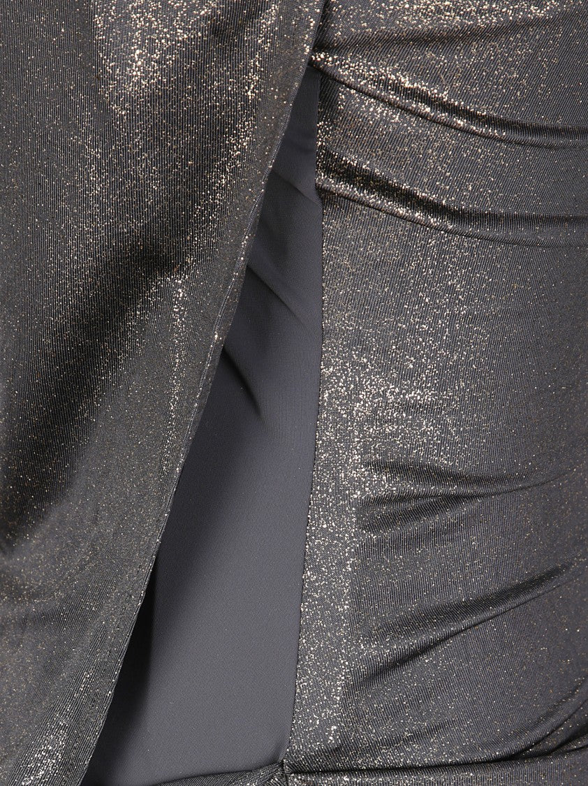 Diesel Graphite Mini Dress With Gold Accents