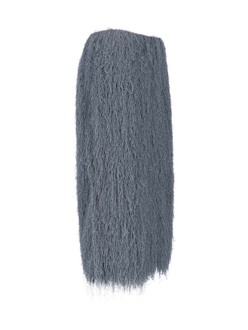 Dries Van Noten Fringe-Detail Midi Skirt With Mid-Rise Waist And Straight Hem