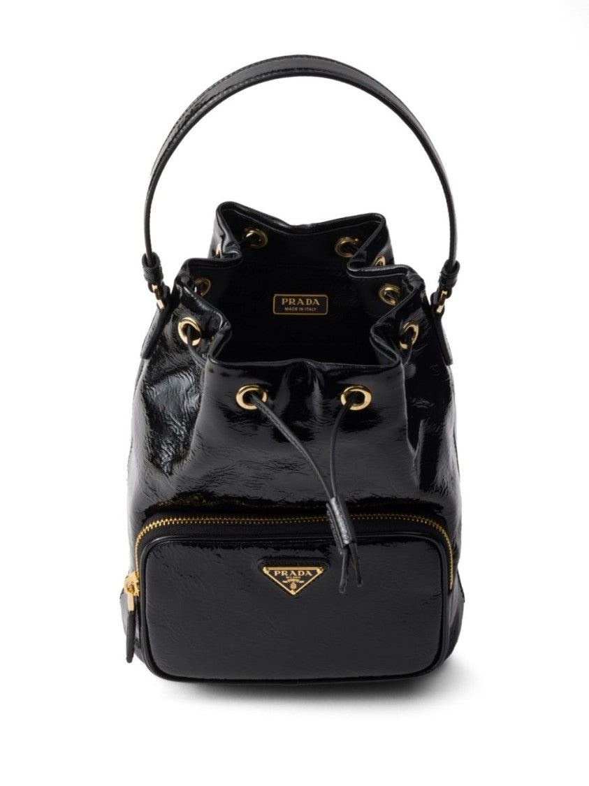 Prada Duet Naplak Patent Bucket Bag
