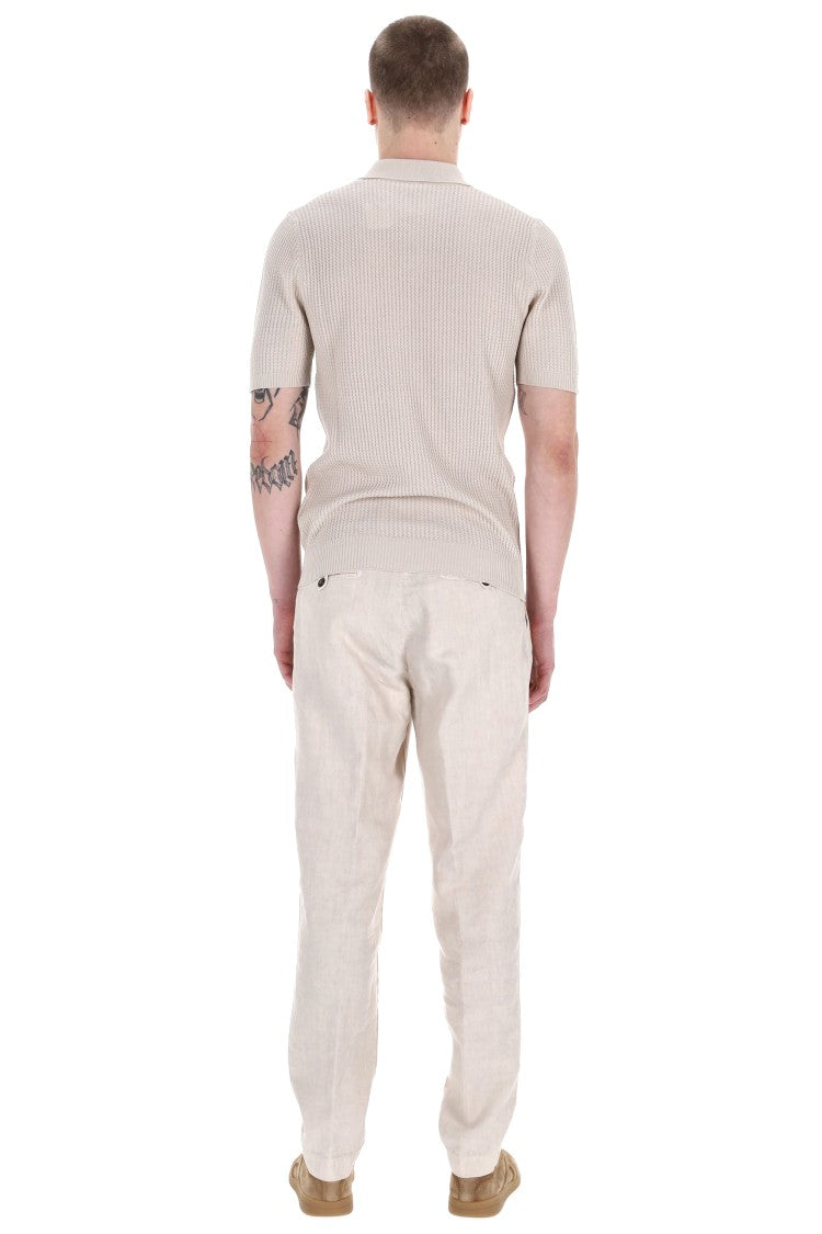 Eleventy Half-Zip Operato Cotton Polo