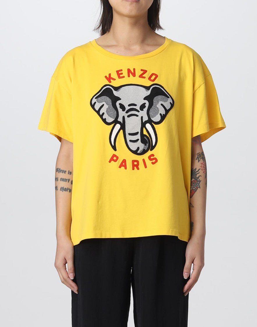 Kenzo Elephant Logo Relaxed Fit T-Shirt