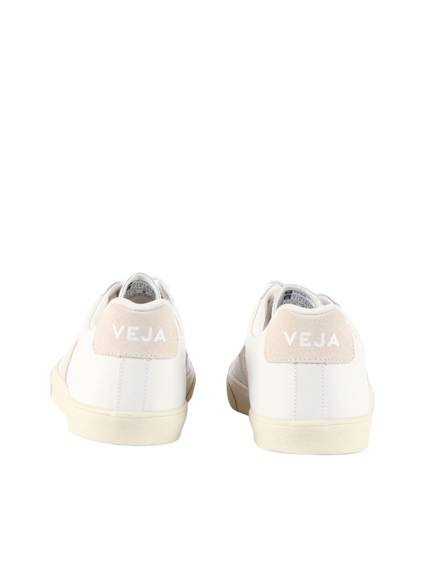 Veja White Esplar Logo Leather Sneakers