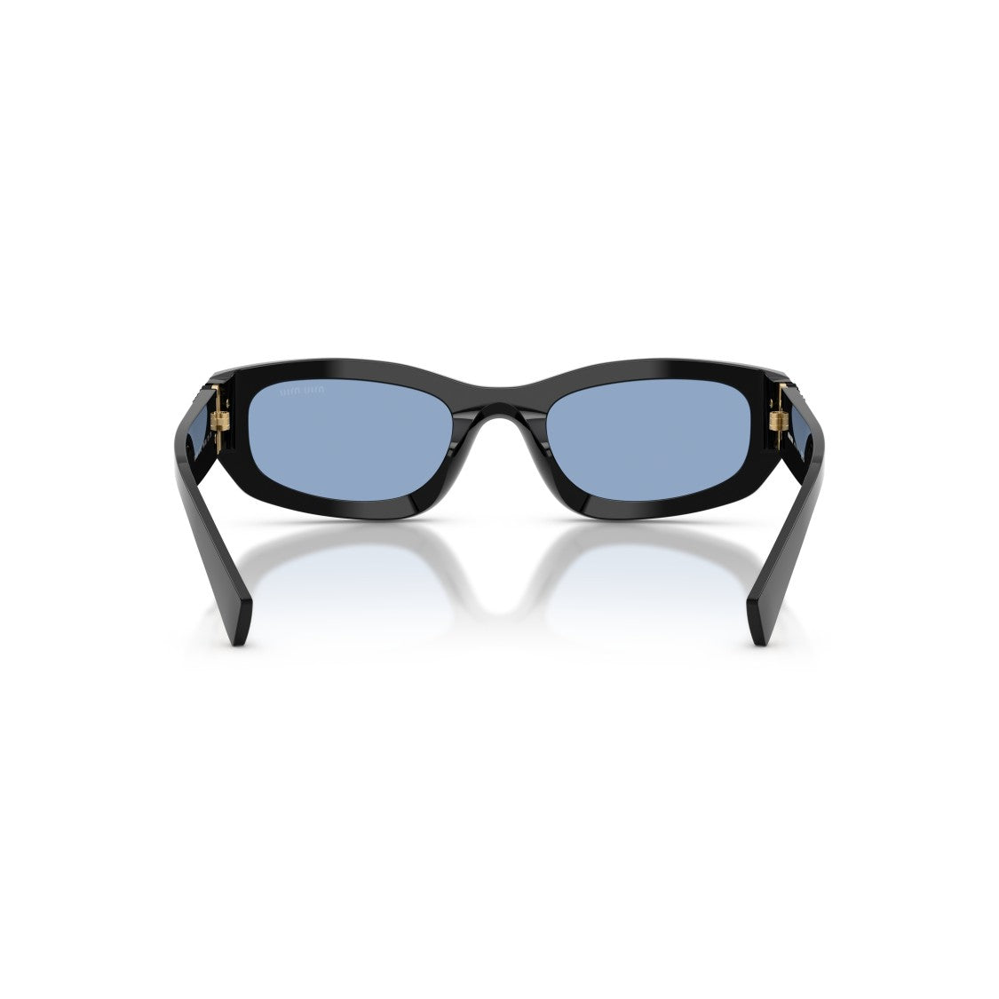 Miu Miu Rectangular Sunglasses With Blue-Tinted Lenses And Logo Detail