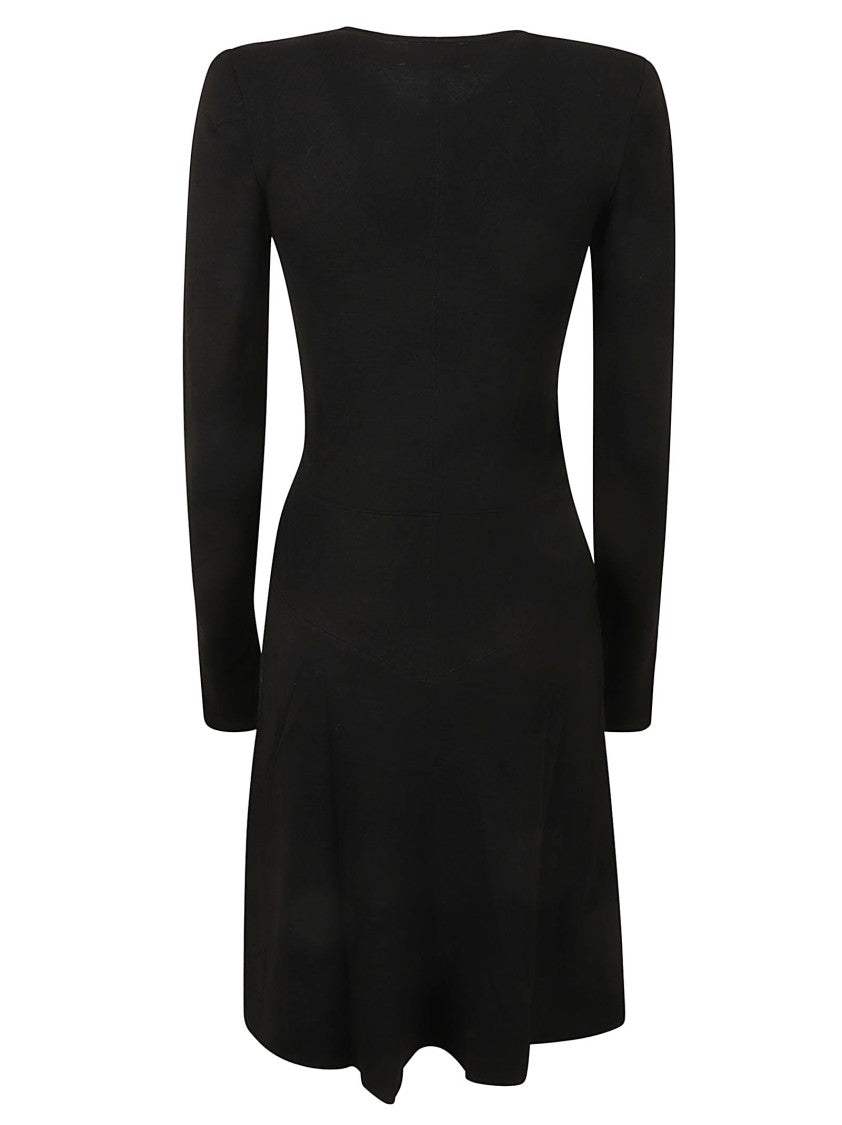 Isabel Marant Fitted Black Dress With Asymmetrical Hemline