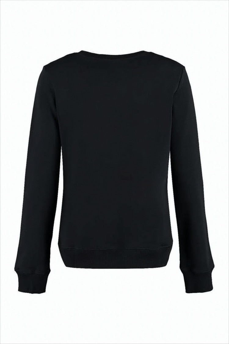 A.P.C. Long-Sleeve Black Crew Neck Top With Ribbed Cuffs