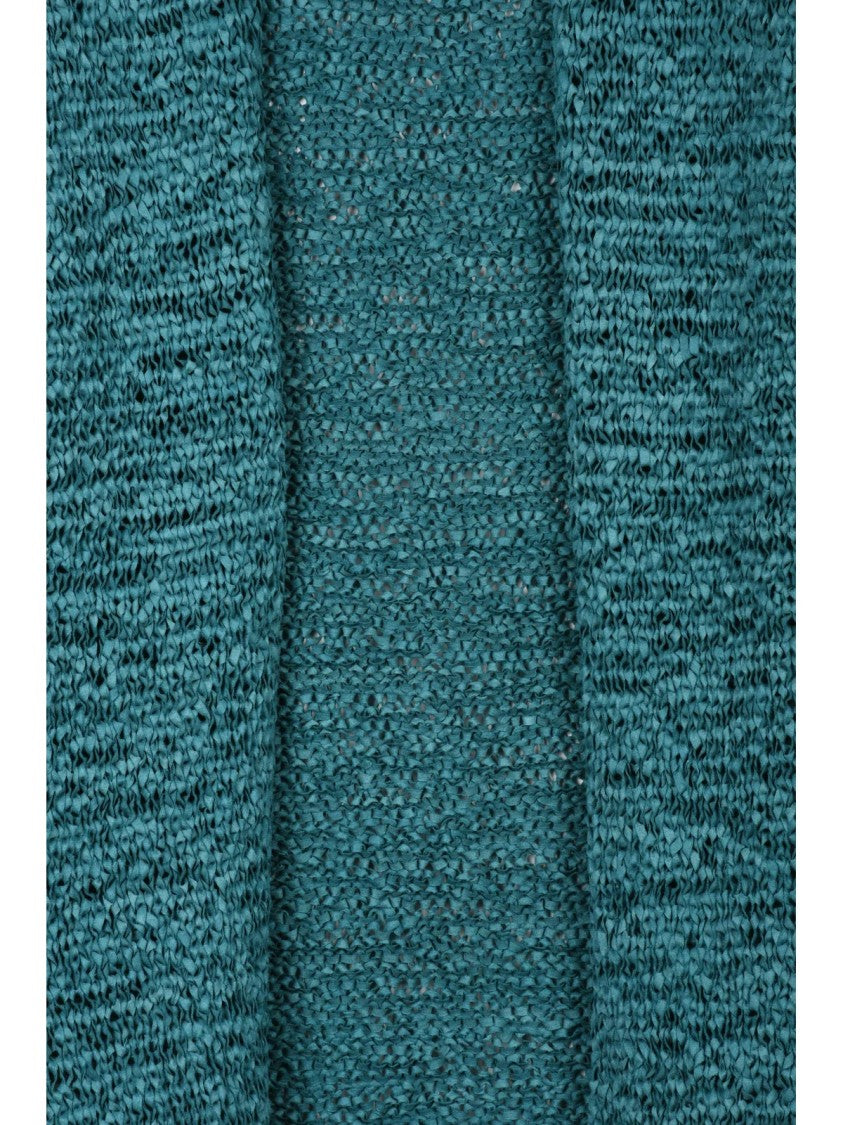 Alpha Studio Green Polyester Polyamide Braided Ribbon Cardigan