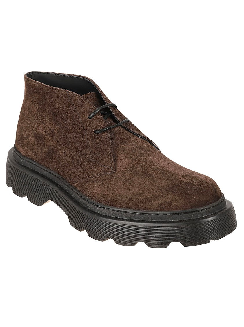 Tod's Brown Suede Low-Cut Flat Shoes