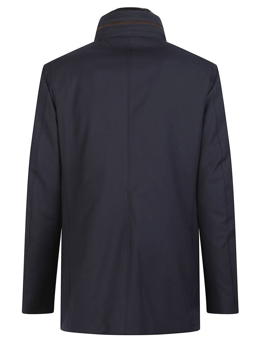 Moorer Drive-Pum Structured Collar Polyester Jacket