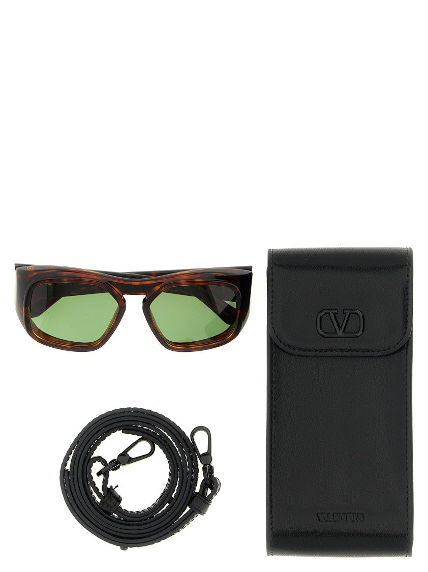 Valentino Garavani Square Thick Acetate Sunglasses