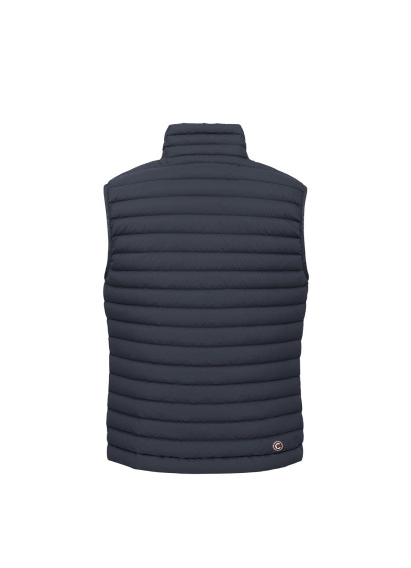 Colmar Blue Quilted Sleeveless Adjustable Hem Coat