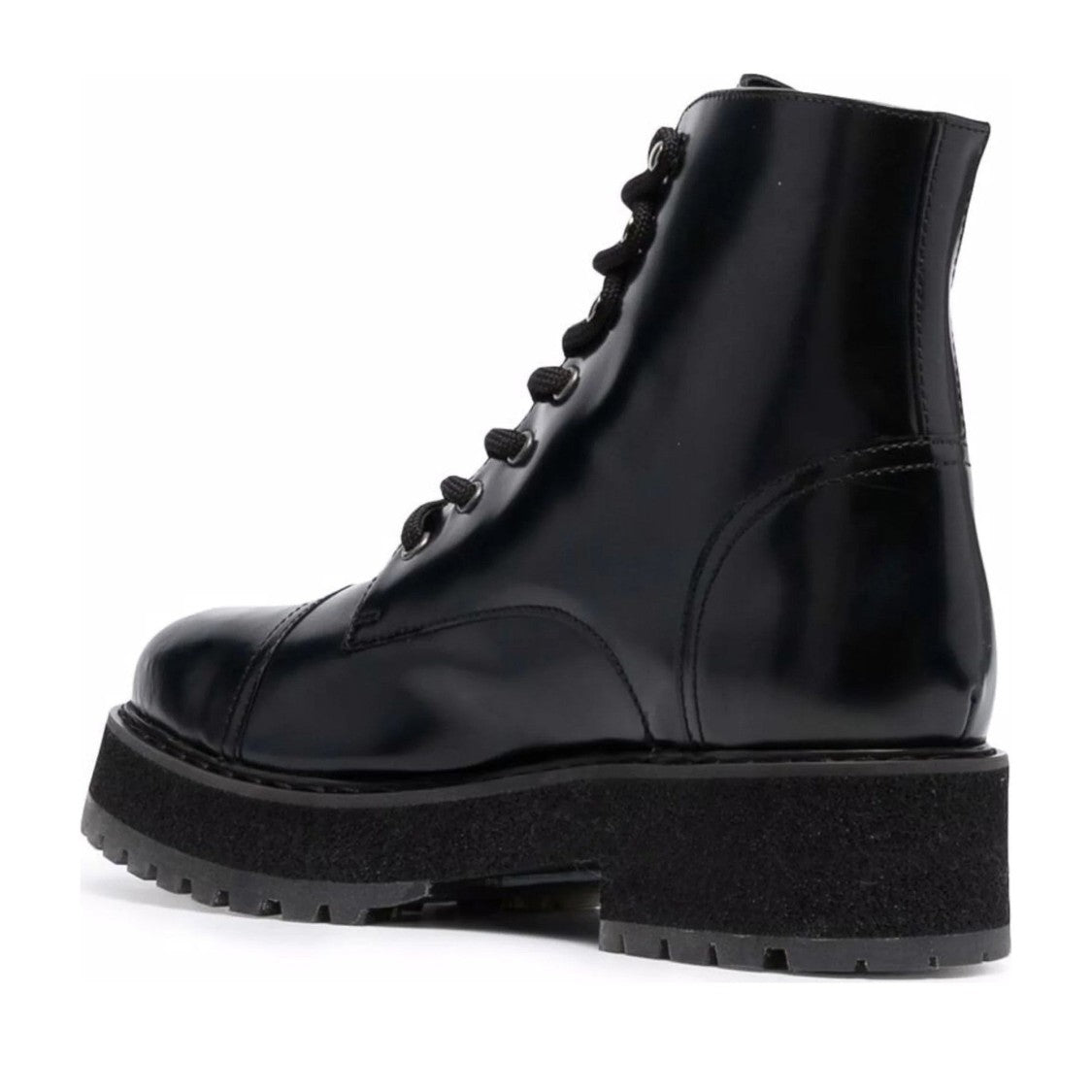 Agl Black Simonetta Leather Lace-Up Boots
