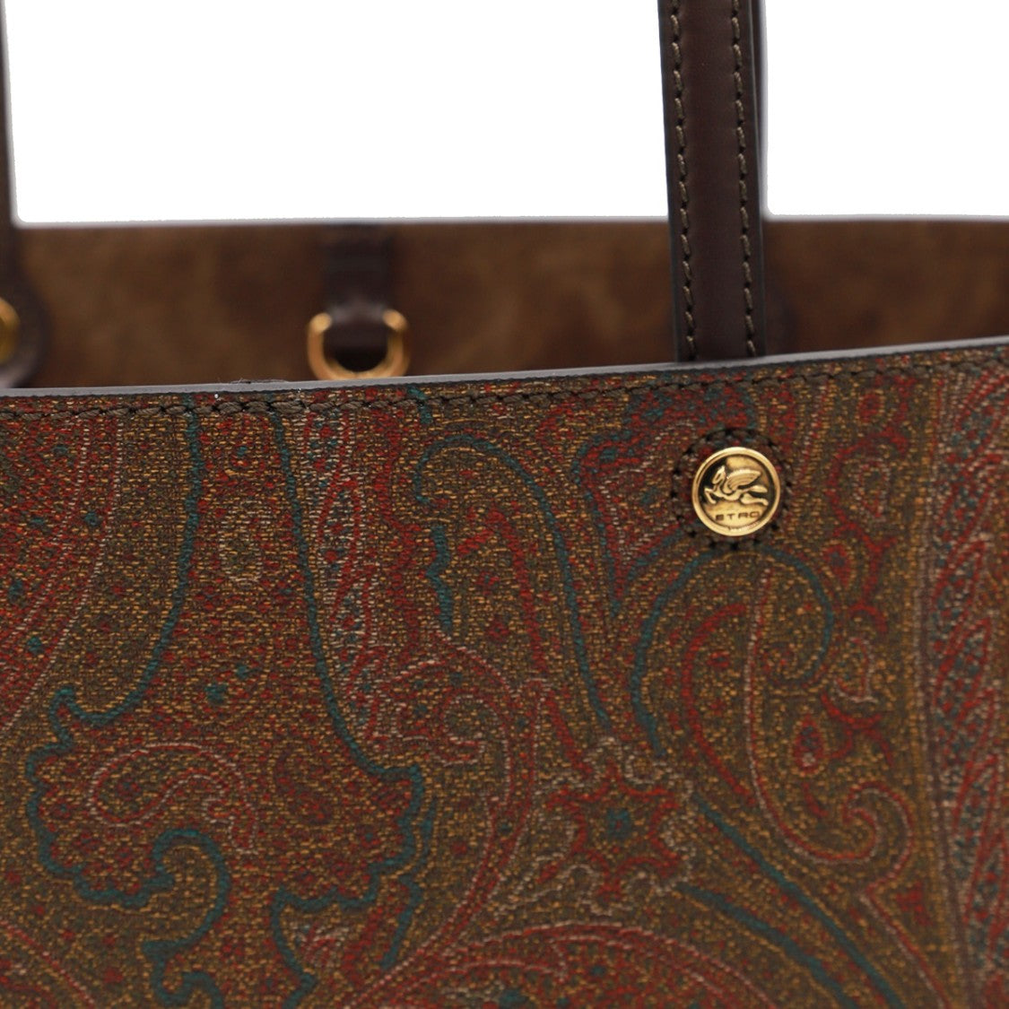 Etro Brown Patterned Tote Bag