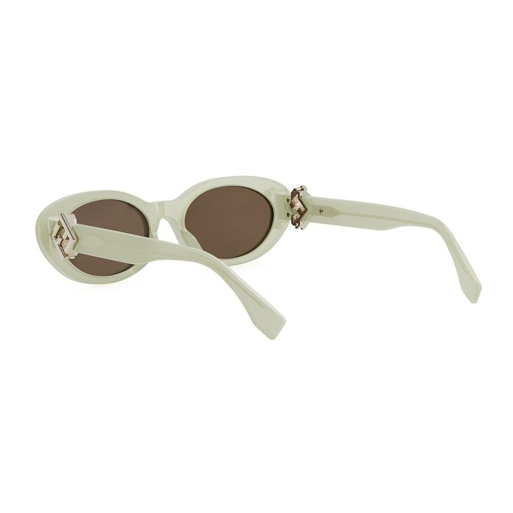 Fendi Ff Diamonds Slim Oval Acetate Sunglasses