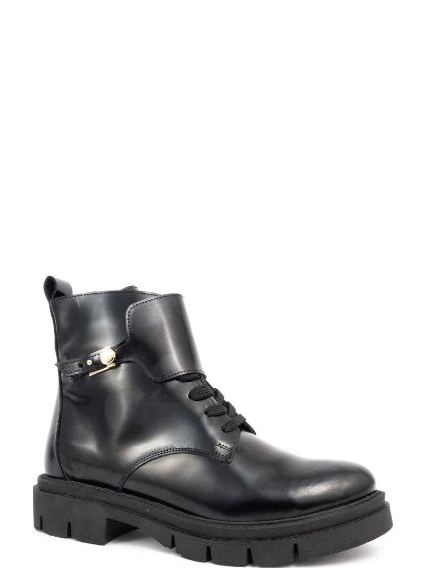 Sergio Moretti Black Cow Leather Ankle Boots