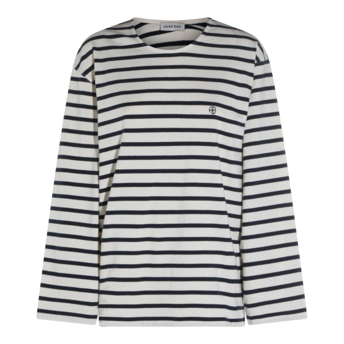 Anine Bing Horizontal Stripe Long-Sleeve Top