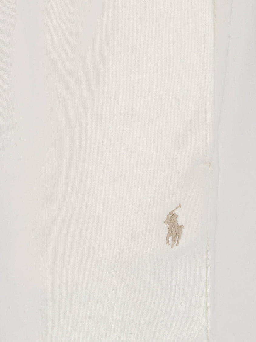 Polo Ralph Lauren Cream Cotton Logo Drawstring Shorts
